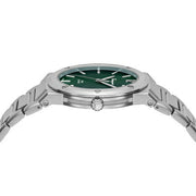 Salvatore Ferragamo F-80 Classic Green Dial Silver Steel Strap Watch for Men - SFDT02123