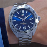 Tag Heuer Formula 1 Blue Dial Silver Steel Strap Watch for Men - WAZ1118.BA0875