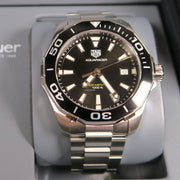Tag Heuer Aquaracer Black Dial Silver Steel Strap Watch for Men - WAY111A.BA0928