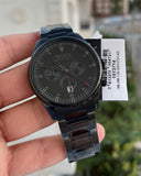 Hugo Boss Pioneer Chronograph Black Dial Black Steel Strap Watch for Men - 1513714