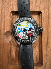 Tag Heuer Formula 1 Alec Monopoly Special Edition Black Rubber Strap Watch for Men - WAZ1119.FT8023