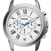 Fossil Grant Chronograph White Dial Brown Leather Strap Watch for Men - FS5060