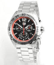 Tag Heuer Formula 1 Chronograph Black Dial Silver Steel Strap Watch for Men - CAZ101Y.BA0842
