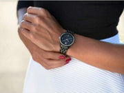 Emporio Armani Ceramica Crystals Black Dial Black Ceramic Strap Watch For Women - AR1478