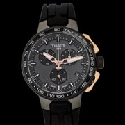 Tissot T Race Cycling Chronograph Black Dial Black Rubber Strap Watch For Men - T111.417.37.441.07