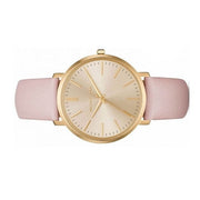 Michael Kors Jaryn Quartz Gold Dial Pink Leather Strap Watch For Women - MK2471