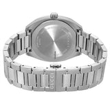 Gucci GG2570 Quartz Black Dial Silver Steel Strap Watch For Men - YA142401