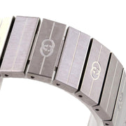 Gucci Grip Quartz Silver Dial Silver Steel Strap Watch For Women - YA157401