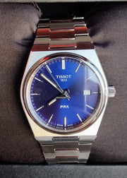 Tissot PRX Blue Dial Silver Steel Strap Watch For Women - T137.210.11.041.00