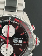 Tag Heuer Formula 1 Calibre 16 Max Verstappen Limited Edition Black Dial Two Tone Steel Strap Watch for Men - CAZ2018.BA0970