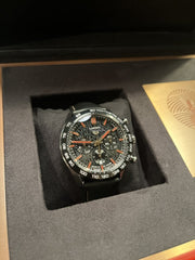 Tag Heuer Carrera Year of The Rabbit Automatic Chronograph Black Dial Black Leather Strap Watch for Men - CBN2A1L.FC6521