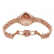 Marc Jacobs Betty White Dial Rose Gold Steel Strap Watch for Women - MJ3496