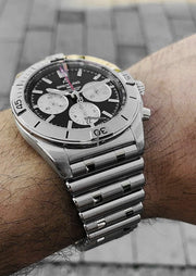 Breitling Chronomat B01 42mm Black Dial Silver Steel Strap Watch for Men - AB0134101B1A1