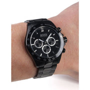Hugo Boss Ikon Chronograph Black Dial Black Steel Strap Watch for Men - 1512961