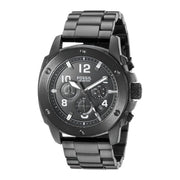 Fossil Machine Chronograph Black Dial Black Steel Strap Watch for Men - FS4927