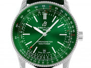Breitling Navitimer Automatic 41mm Green Dial Green Leather Strap Watch for Men - A17326361L1P1