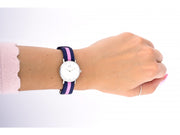 Daniel Wellington Classy Winchester White Dial Two Tone NATO Strap Watch For Women - DW00100073