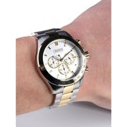Hugo Boss Ikon Chronograph Silver Dial Two Tone Steel Strap Watch for Men - 1512960