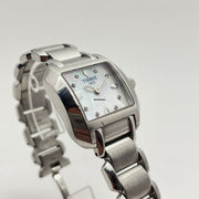 Tissot T Wave Diamonds Mother of Pearl Dial Silver Steel Strap Watch for Women - T02.1.285.74