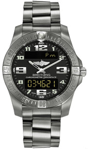 Breitling Aerospace Evo Black Dial Silver Steel Strap Watch for Men - E79363101B1E1