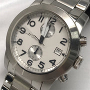 Marc Jacobs Larry Chronograph White Dial Silver Steel Strap Watch for Men - MBM5030