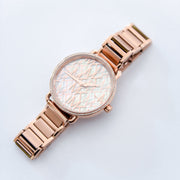 Michael Kors Portia Quartz Silver Dial Rose Gold Steel Strap Watch For Women - MK3887