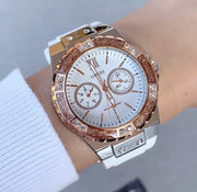 Guess Limelight White Dial White Rubber Strap Watch for Women - W1053L2
