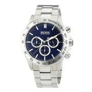 Hugo Boss Ikon Chronograph Blue Dial Silver Steel Strap Watch for Men - 1512963