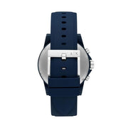 Armani Exchange Outerbanks Chronograph Blue Dial Blue Silicone Strap Watch For Men - AX7128