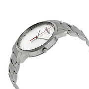 Calvin Klein City Quartz White Dial Silver Steel Strap Watch for Men - K2G2G1Z6