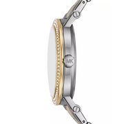 Michael Kors Analog Blue Dial Two Tone Steel Strap Watch for Women - MKO1049