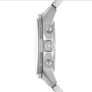 Armani Exchange Outerbanks Chronograph Silver Dial Silver Steel Strap Watch For Men - AX7141