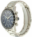 Hugo Boss Rafale Chronograph Blue Dial Silver Steel Strap Watch for Men - 1513510