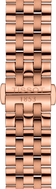 Tissot T Classic Carson Premium Automatic White Dial Rose Gold Steel Strap Watch for Men - T122.407.33.031.00