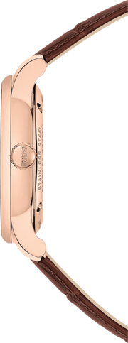 Mido Baroncelli III Automatic Blue Dial Brown Leather Strap Watch For Men - M8600.3.15.8
