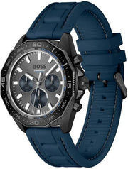 Hugo Boss Energy Chronograph Grey Dial Blue Rubber Strap Watch For Men - 1513972