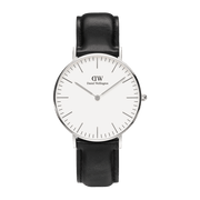 Daniel Wellington Classic Reading White Dial Black Leather Strap Watch For Women - DW00100058