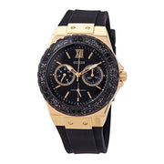 Guess Black Dial Black Rubber Strap Watch For Women - W1053L7