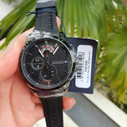 Tommy Hilfiger Decker Black Dial Black Rubber Strap Watch for Men - 1791352