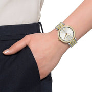 Michael Kors Darci Silver Dial Two Tone Steel Strap Watch for Women - MK3215