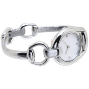 Gucci Horsebit Collection Diamonds Mother of Pearl Dial Silver Steel Strap Watch For Women - YA139506