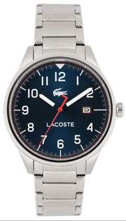 Lacoste Continental Blue Dial Silver Steel Strap Watch for Men - 2011022