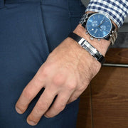 Hugo Boss Associate Chronograph Blue Dial Silver Steel Strap Watch for Men - 1513839