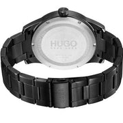 Hugo Boss Aeroliner Chronograph Black Dial Black Steel Strap Watch for Men - 1513275