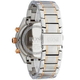 Hugo Boss Grand Prix Chronograph Black Dial Two Tone Steel Strap Watch for Men - 1513473