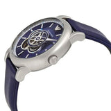 Emporio Armani Luigi Chronograph Blue Dial Blue Leather Strap Watch For Men - AR60011