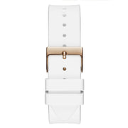 Guess Venus Diamonds White Dial White Rubber Strap Watch for Women - GW0118L4