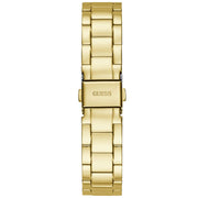 Guess Luna Diamonds Black Dial Gold Steel Strap Watch for Women - GW0307L2