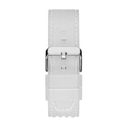 Guess Phoenix Polycarbonate Clear Multi-function Black Dial Clear Rubber Strap Watch for Men - GW0499G3
