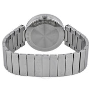 Gucci G Interlocking Black Dial Silver Steel Strap Watch For Women - YA133307